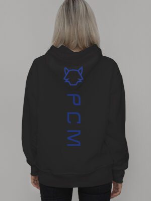 POLERON NEGRO/AZUL LOBO PCM TRASERO UNISEX TALLA L