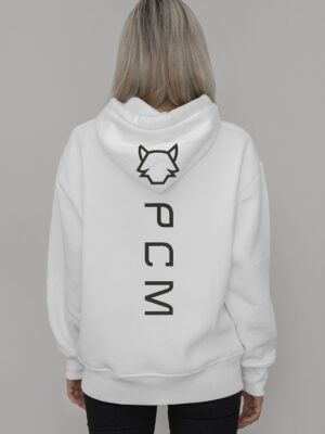 POLERON NEGRO/BLANCO LOBO PCM TRASERO UNISEX TALLA L