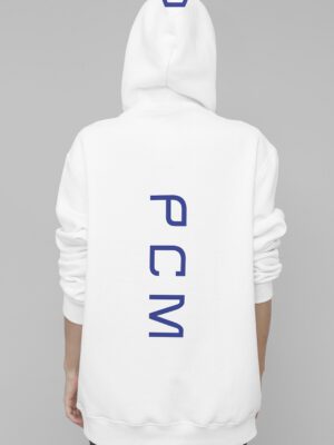 POLERON BLANCO/AZUL LOBO PCM TRASERO UNISEX TALLA S