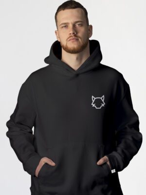 POLERON NEGRO/BLANCO LOGO GRANDE NEW HOMBRE TALLA S