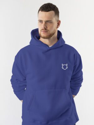 POLERON AZUL/BLANCO LOGO GRANDE NEW HOMBRE TALLA S