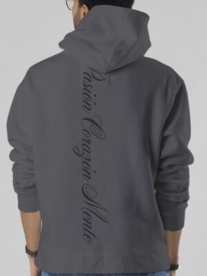 Polerón Script Gris/Negro