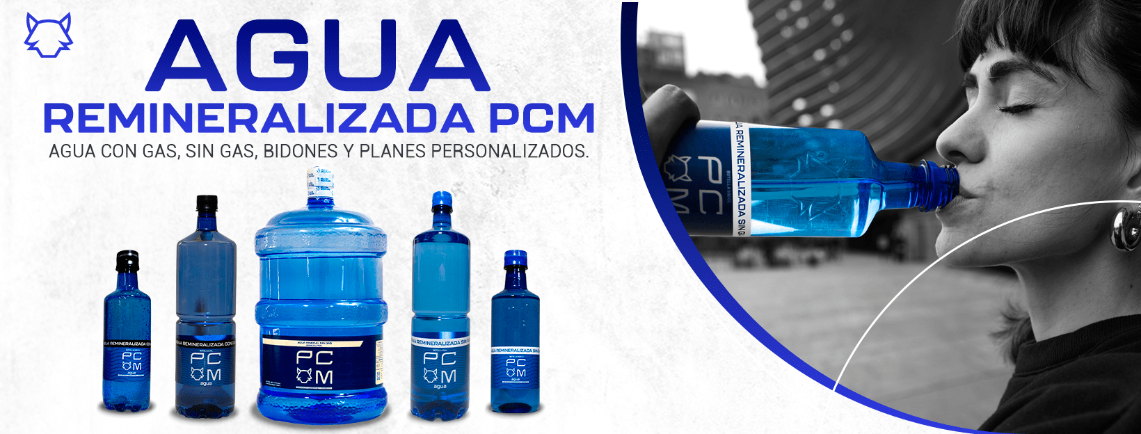 Agua remineralizada PCM: con gas, sin gas, bidones y planes personalizados